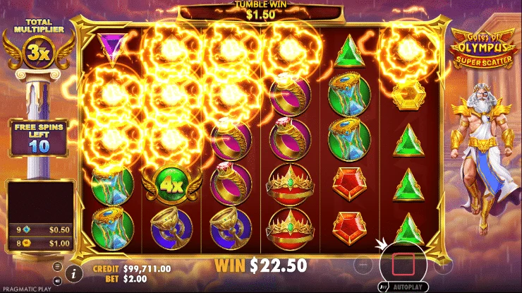 Gates of Olympus Super Scatter Captura de pantalla 3