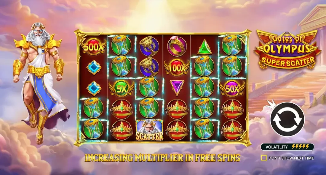 Gates of Olympus Super Scatter Captura de pantalla 2